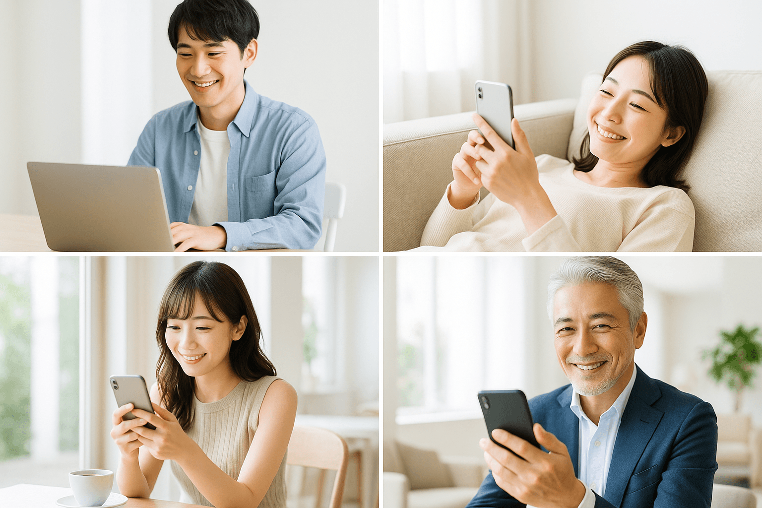 スマホやパソコンで Night Walker Japan を見るさまざまなお客様